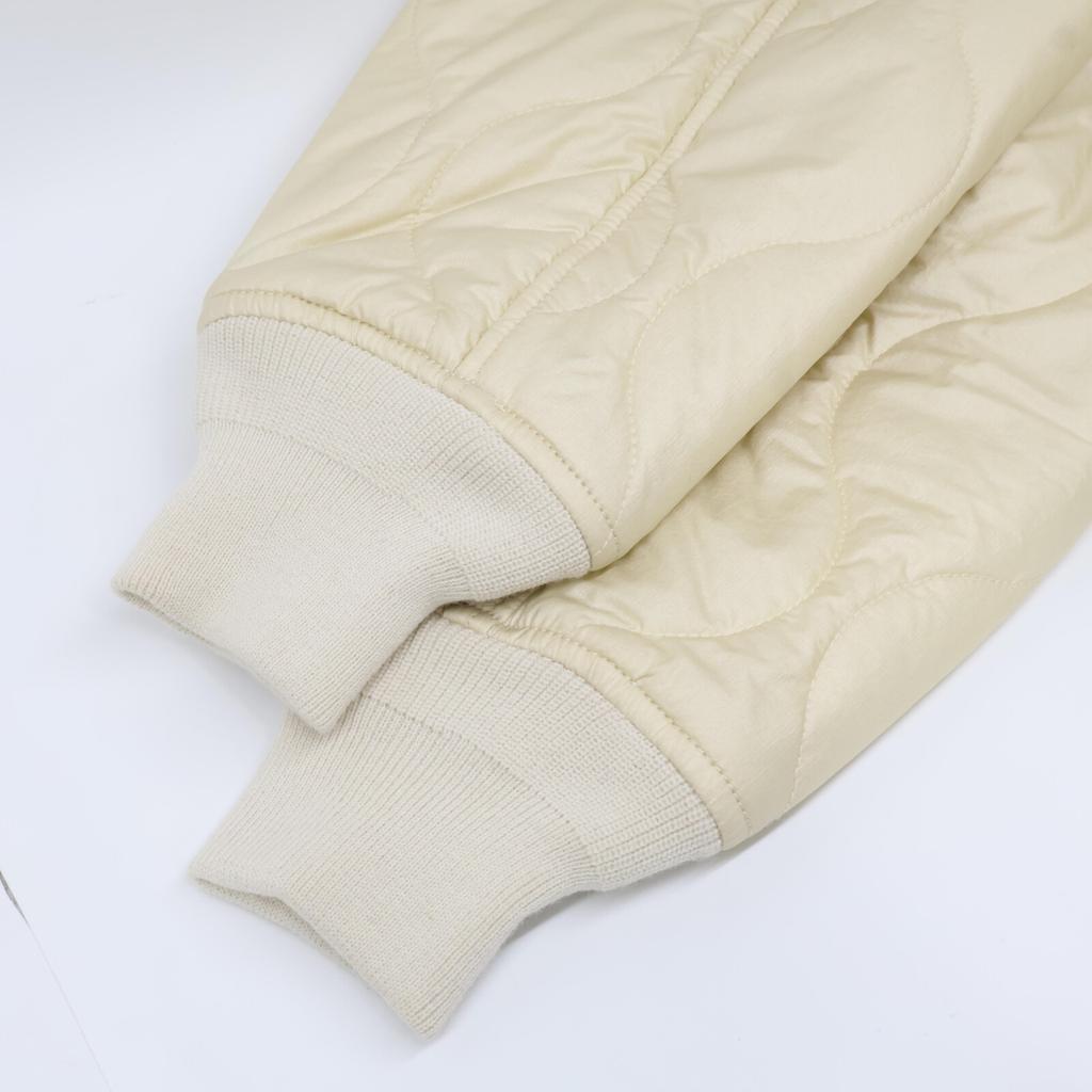 Woolrich WJOU0103 Ivory Quilted Ribbed Color Padded Coat Coat S IvoryUsed