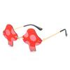Trendy Transparent Women's Sunglasses Irregular Rimless Sun Glasses Fun Mushroom Shape Mushroom Glasses Cool Party Favor