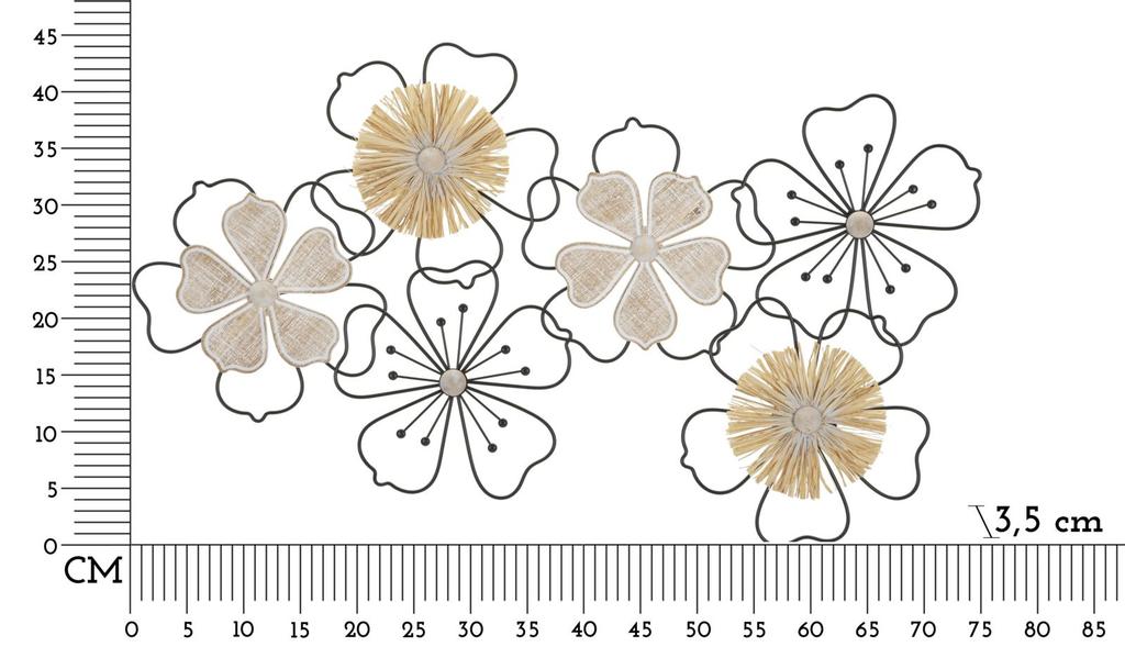 Iron and Wood Wall Panel Itis Cm 75X3,5X42