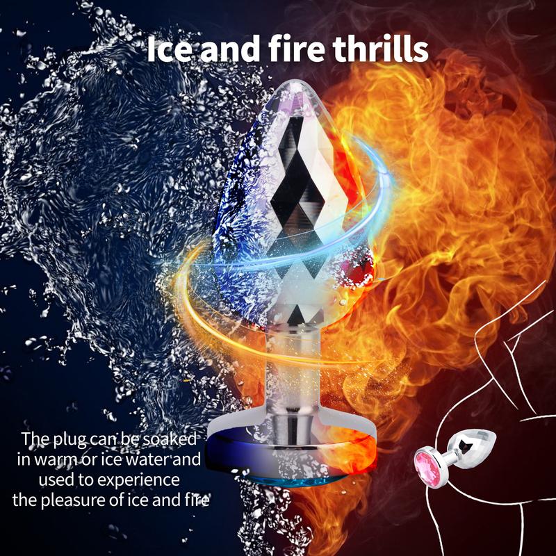New Couples Small Anal Plug Round Shaped Crystal Metal Butt Plug Stimulator Prostate Massager Anus Sex Toys For Women and Men