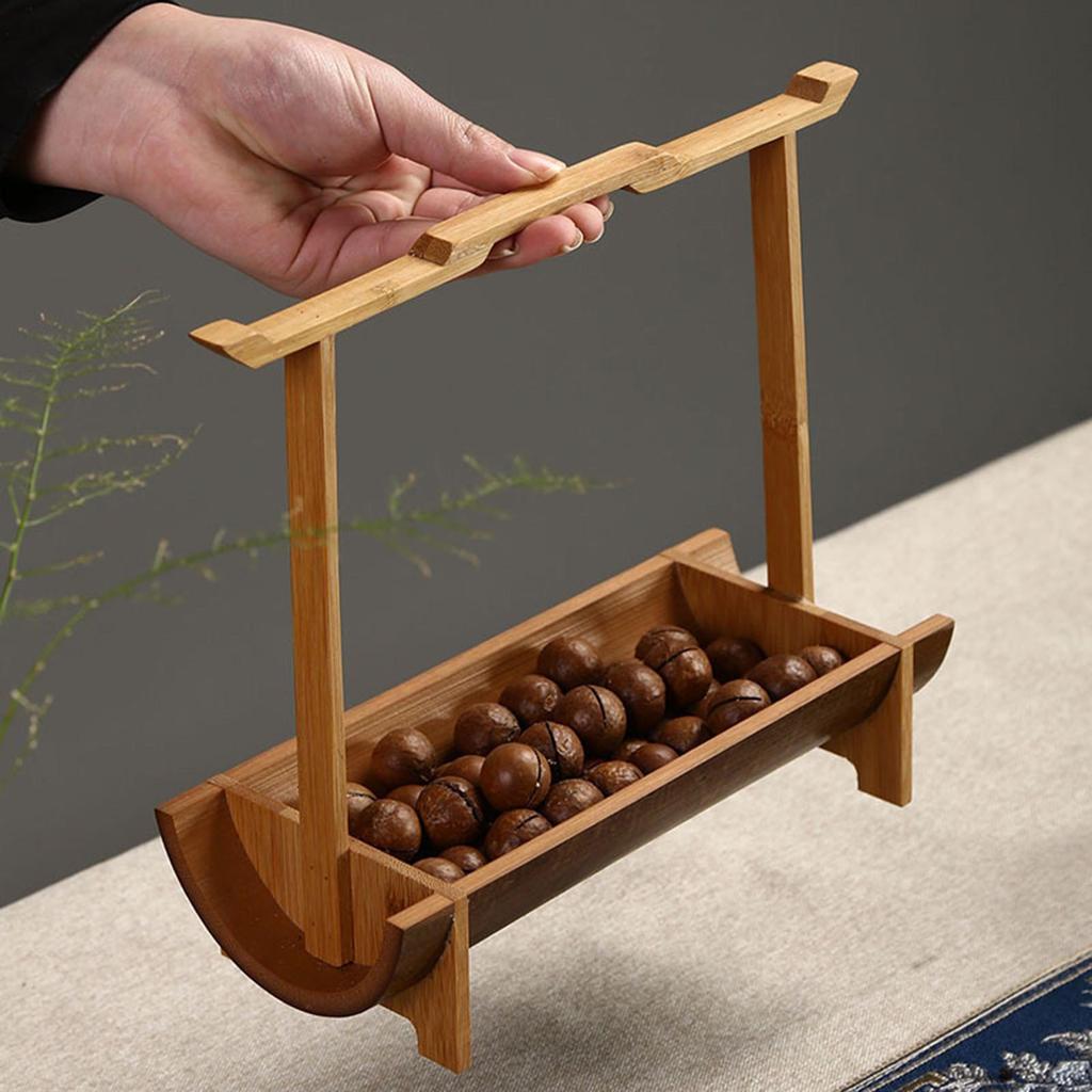 Bamboo Dried Fruit Bowl Serving Japanese Style Snack Creative Tableware