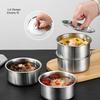 Rustless Steel Metal Bowl Round Deep Bowl Egg Custard Bowl Food Container  Egg Custard Making