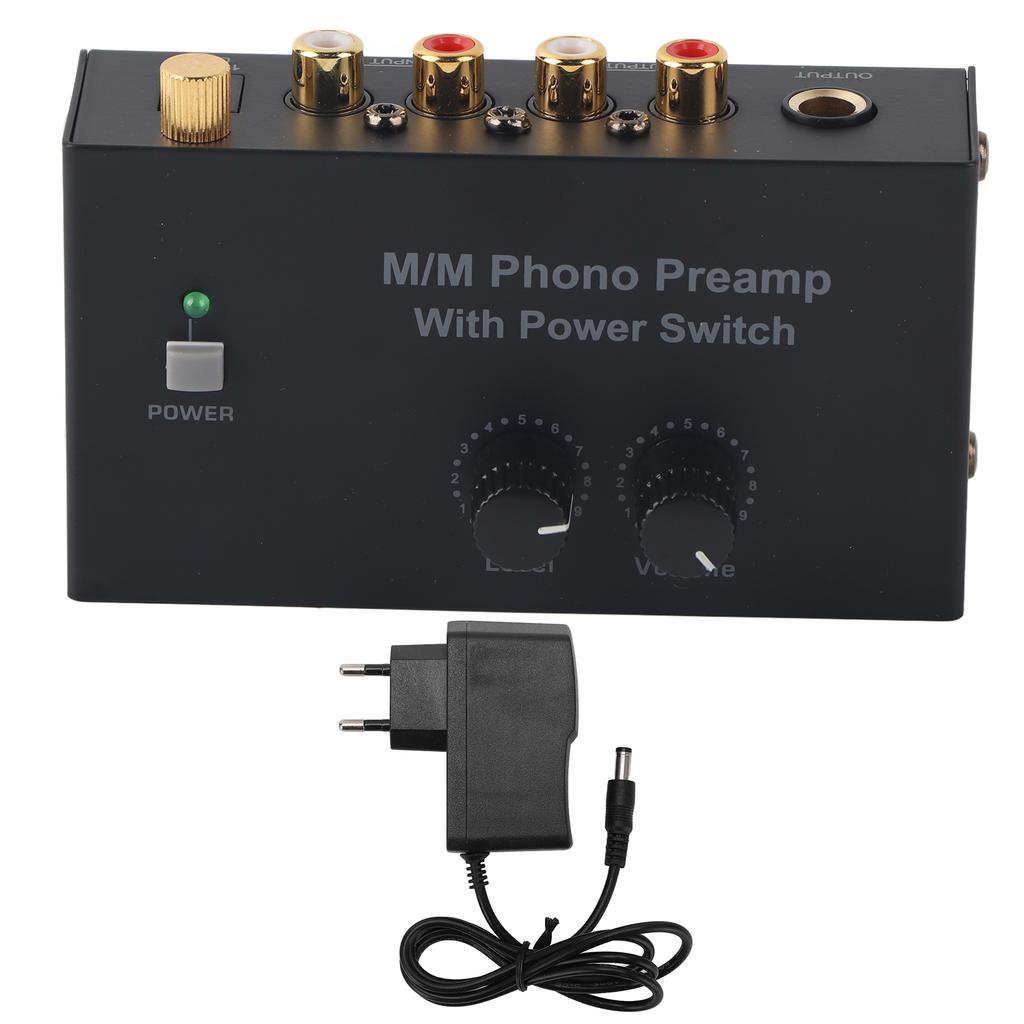 Phono Preamp RCA L R Input Output Level Turntable Volume Control   PP500
