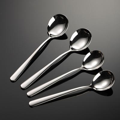 Stal nierdzewna 316 seria elegancka okrągła łyżka wielospecyfikacyjna ciężka łyżka zachodnia gospodarstwo domowe łyżka z długą rączką