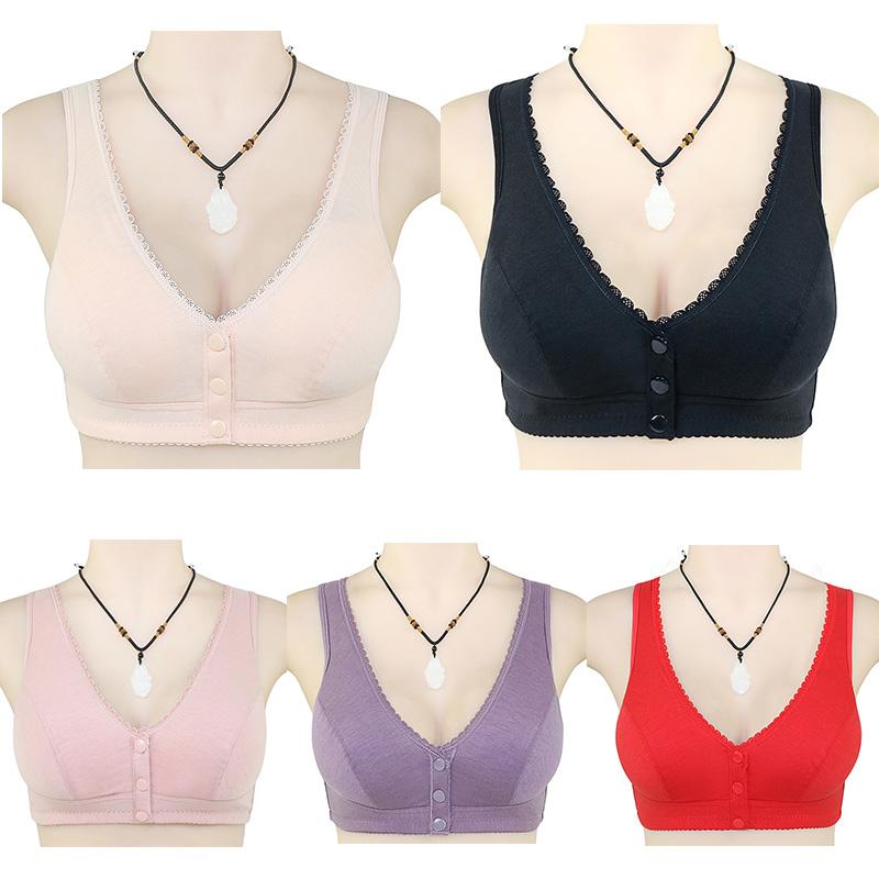 

Одежда высшего качества, модный мягкий женский удобный хлопковый бюстгальтер, подарок для мамы, нижнее белье без косточек, бюстгальтер больших размеров XL красный