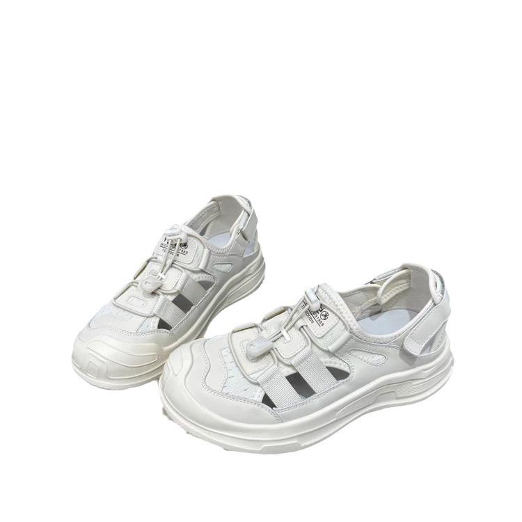 Summer 2025 New Versatile Thick-soled Breathable Non-slip Wading Outdoor Shoes Hollow Casual Sports Sandals Women's Outer Wear