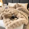 Luxury Faux Rabbit Fur Blanket for Winter Thickened Warm Double Layer Plush Blankets for Bed Fluffy Soft Warmth Quilt Comforter