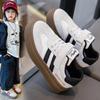 Children Casual Sneakers Boys Girls Lace Up Soft Bottom Hook and Loop Sports Shoes Kids Non-slip Breath Student Skateboard Shoes