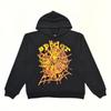 Sweat à capuche unisexe avec toile bleu noir Streetwear décontracté Hiver Épais Mélange de coton Pull