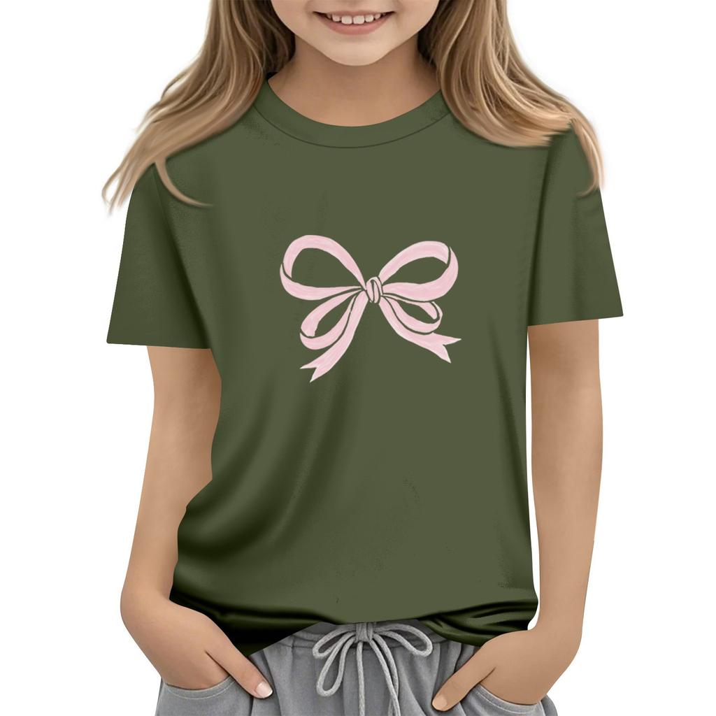 Children's Daily Casual Short-sleeved Printed Tops T-shirt