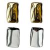 1 Pair Chunky Earrings for Women, Silver/Gold Statement Drop Stud Earrings, Geometric Square Jewelry Gift