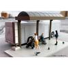 TOMYTEC GeoCollection 1/64 Car Snap 05a Bus Stop - ABS Accessory & PVC Figure/Accessory Set - Orange, Black & Gray