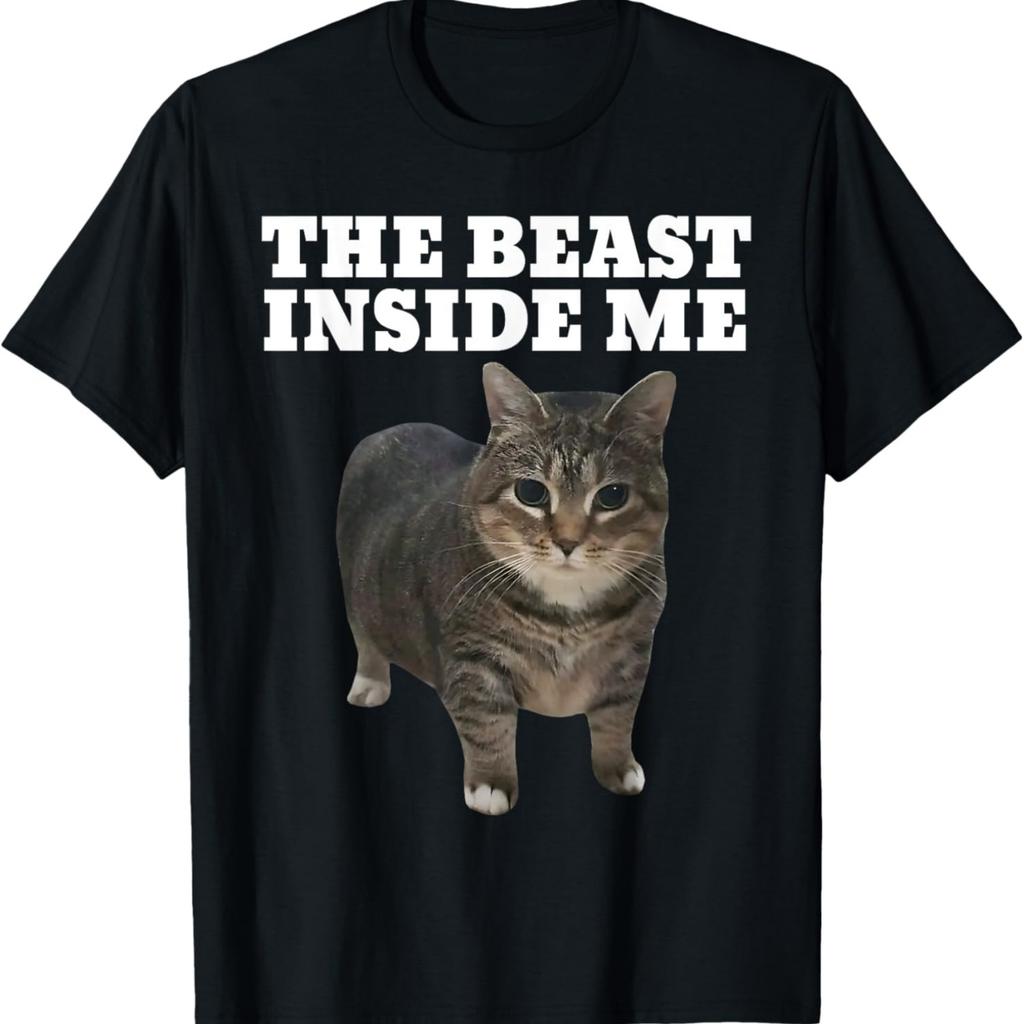 Kat Meme Beest Binnenin Mij Grappig T-shirt