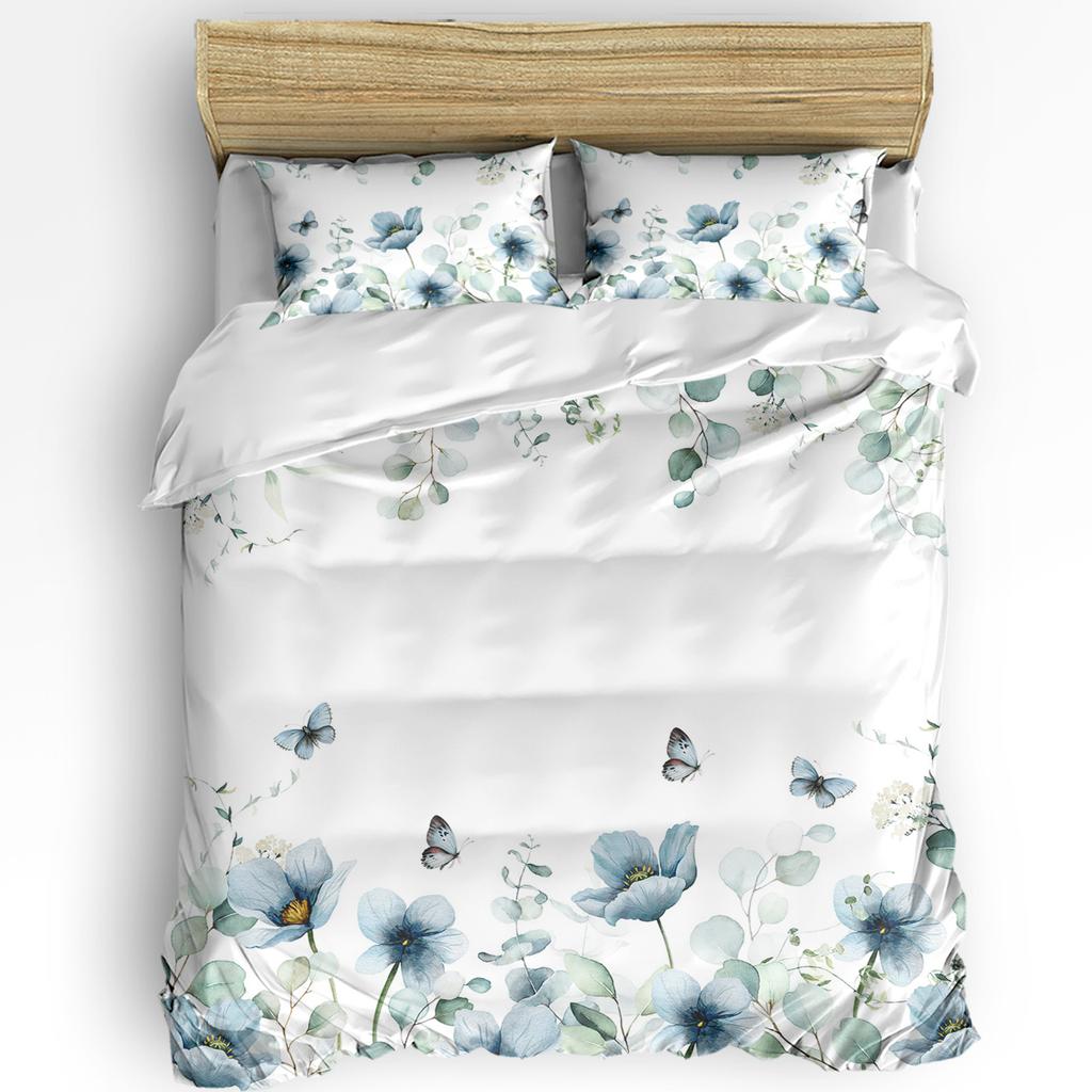 Flowers Red Bouquet Tulips Duvet Cover Bed Bedding Set Home Textile Quilt Cover Pillowcases Bedroom Double Bedding Set No Sheet