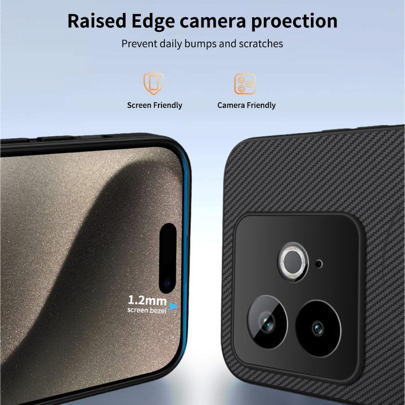 For Realme GT 7 Luxury Shockproof Case For Realme GT NEO 2T Silicone Bumper Carbon Fiber Magnetic Cover Realme GT Realme GT 7T