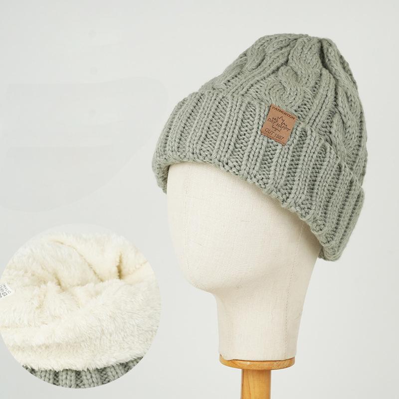 Мужская зимняя толстая бархатная шерстяная шапка — фото 4