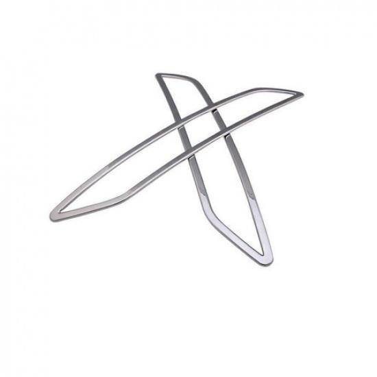 2PC Chrome Rear Bumper Fog Light Lamp Cover Decorate Trim For Volvo XC60 2014-17