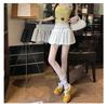 2025 Autumn Black High-Waist A-Line Skirt for Women: Slimming, Fluffy, Elastic Fit