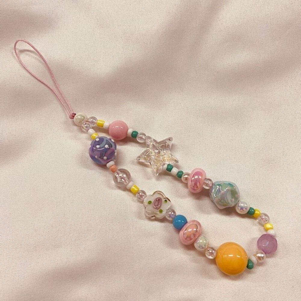 Hanging Keychain Y2K Phone Chain Niche Design Phone Strap Cellphone Lanyard Jewelry Gift
