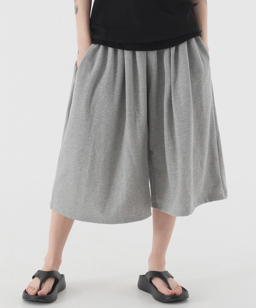PIANER Super Wide Sweat Bermuda Shorts (Melange)