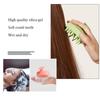 Degradable Hair Wash Brush with Corn Straw Soft Bristles and Silicone Massage Teeth for Baby and Adult
