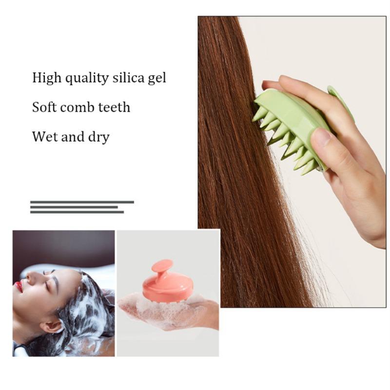 Degradable Hair Wash Brush with Corn Straw Soft Bristles and Silicone Massage Teeth for Baby and Adult