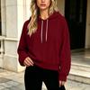Women's Color Long Sleeve Hooded Sweatshirt Casual Top