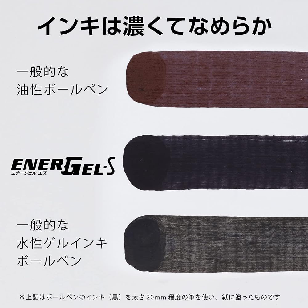 Pentel Ballpoint Pen Gel Ink Gel S 0.5mm Black Shaft BLN125-A Black 10pcs