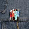 Cute Cartoon Ghost Brooch Anime Movie TV Peripheral Fun Badge Character Decoration Pin Accessory for Clothes Bags