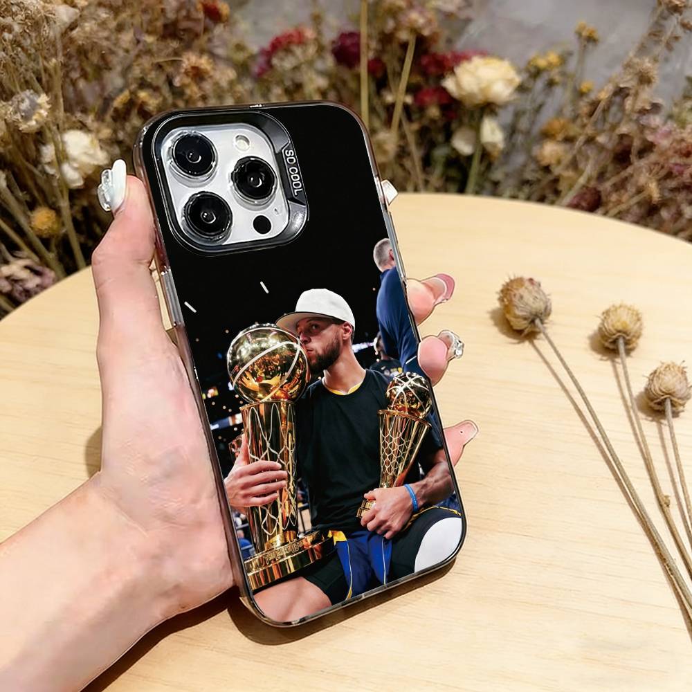 

Basketball Star Stephen Curry Phone Case For iPhone 17,16,15,14,13,12,11 Plus,Pro Max,XS,Colorful Silver Black Cover iPhone16Se4