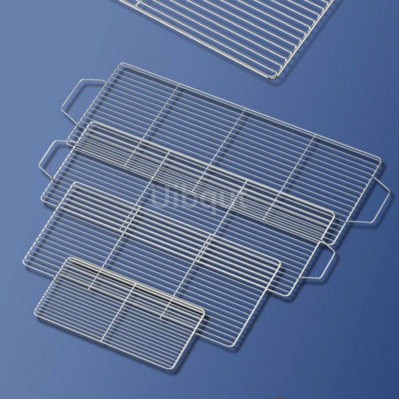 Stainless Steel 304 Food Grade BBQ Charcoal Grate Barbecue Grill Wire Net Mat Grid Mesh Net with Two Handles for Handy Use