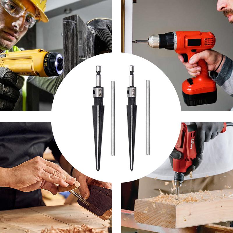 Aleză conică pentru lemn, 3-13/5-16mm, placă de lemn, gaură de găurit, teșire de extindere și debavurare, instrument de tăiere cu mâner hexagonal