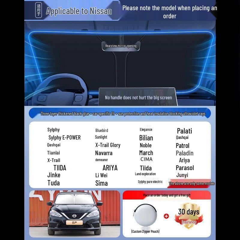 Car Sunshade Windshield Curtains - Heat Insulation & Summer Cooling
