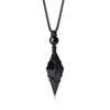 Unisex Starry Sky Obsidian Pendant Necklace - Trendy Couple Gift