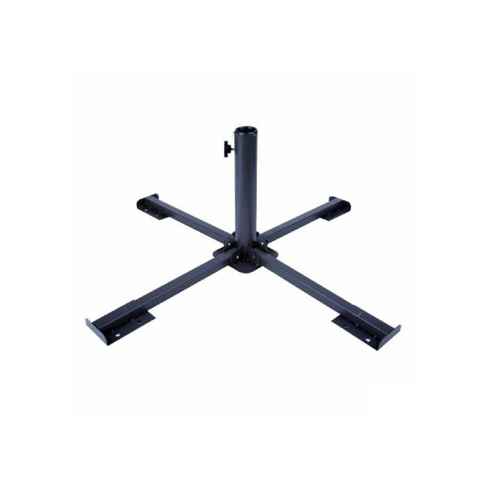 Base pour parasol - BigBuy Productos de hogar - 86x34x86 cm - Noir métal - Plastique - 2 unités - Modèle 10229