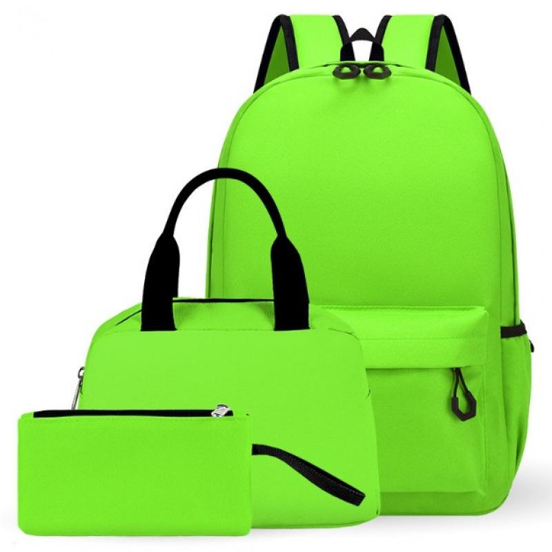 Elementary School Bag Custom Printing Children'S Leisure Travel Backpack Pencil Bag Meal Bag Three-Piece Set