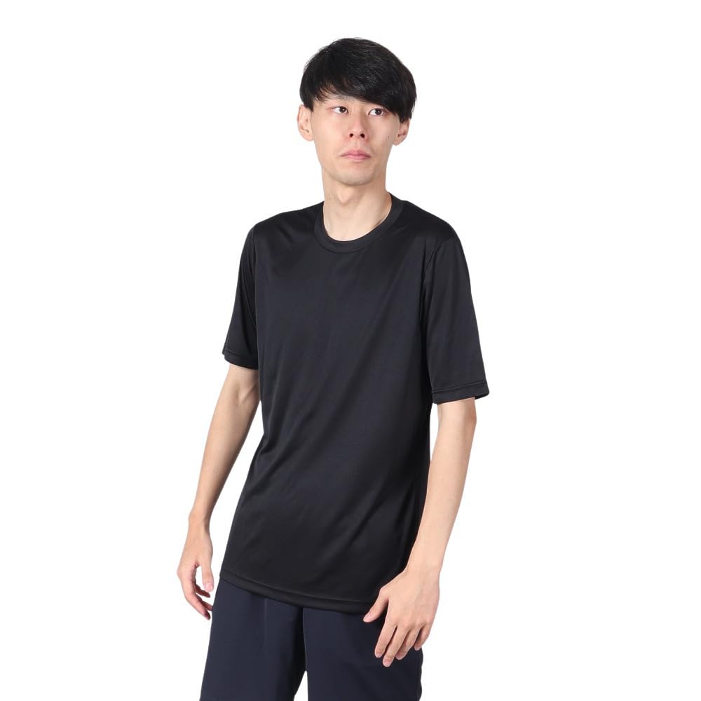 Mizuno Baseball Short Low Inner Set of 12JA0Q0409 Undershirt, Sleeve, Neck, Shirt, 2, (Black/S/Men's)