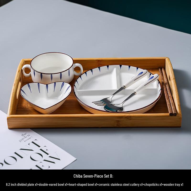 Nordic Ceramic Portion Control Meal Plate