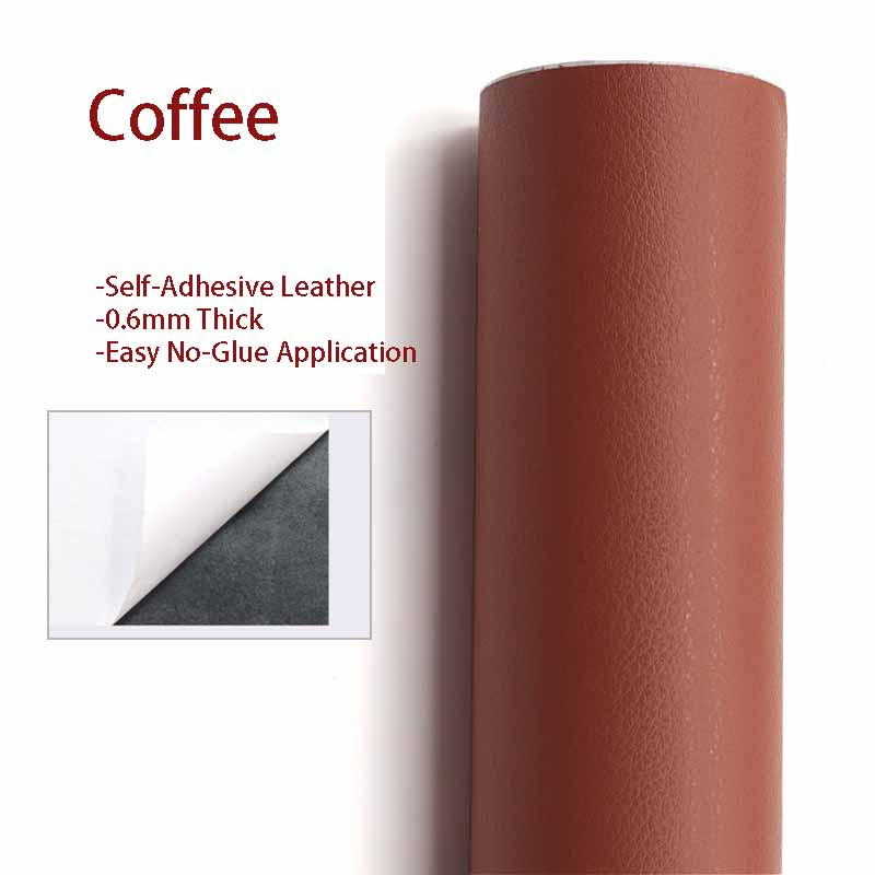 Silná samolepicí vinylová fólie z umělé kůže - 0,6 mm silná pro opravu pohovky, obnovu nábytku, renovaci skříněk a stolových desek
