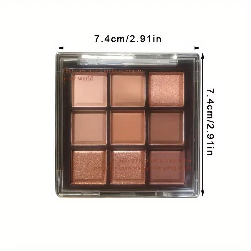 2025 Mocha Chocolate 9 Colors Eyeshadow Palette Matte Pearly Glitter Finish Makeup Chocolate Eye Shadow Palette