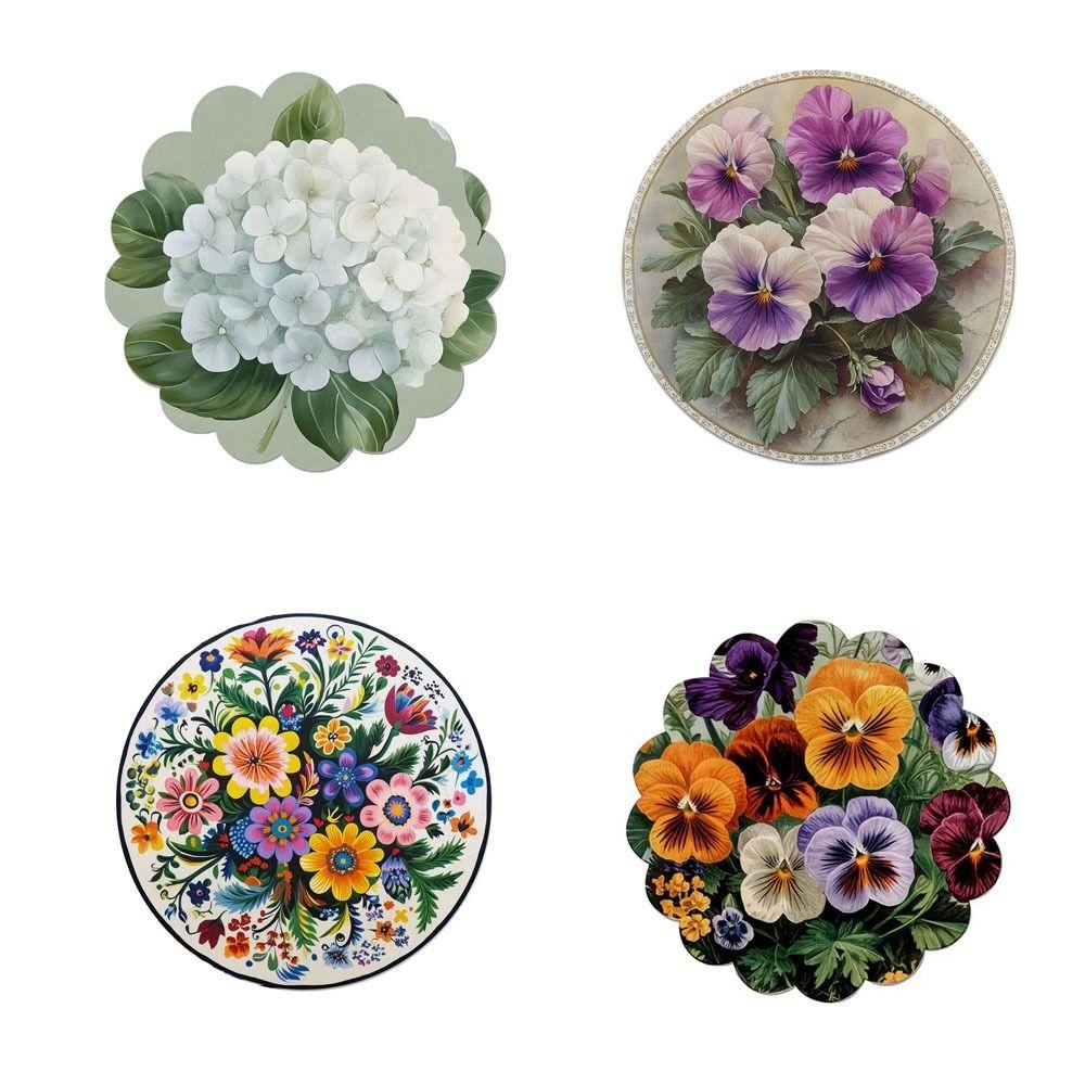 Heat Resistant Petal Round Mat Round Shape Heat Resistant Placemats  Tea Party