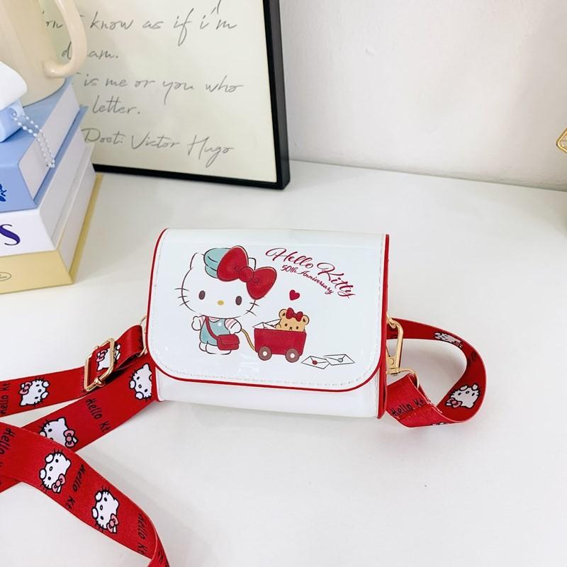 Hello Kitty Girls Mini Shoulder Bag Pu Lightweight Animal Print For Kindergarten