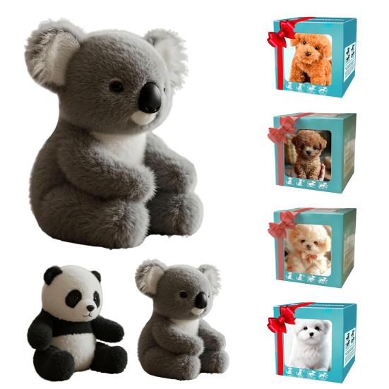 Plush Sitting Koala Simulation Soft Stuffed Animal Cozy Dog Panda Koala Plush Doll for Children Christmas Gifts