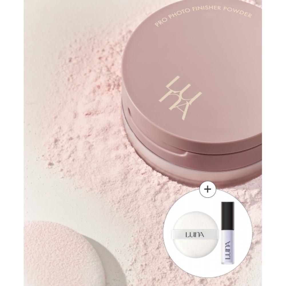 

Luna Pro Photo Finisher Pink Powder + Free Puff And Mini Corrector pink powder