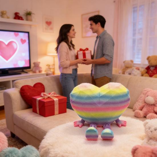 2ks Srdce Figurka na Stůl Sada Interaktivní Pohyblivé Nohy A Ruce Ozdoba Jedinečný Symbol Lásky Ozdoba Kancelář Domov Dekorace Dárek