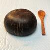Natural Coconut Bowl Wooden Handmade Coconut Bowl Dinnerware Set Handmade Spoon for Desserts Fruit Salad Kitchen Utensils