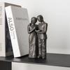Bronze Tone Resin Family Statues, Heartwarming Home Decor Pieces, Elegant Resin Couple Statues Symbol of Togetherness for Home