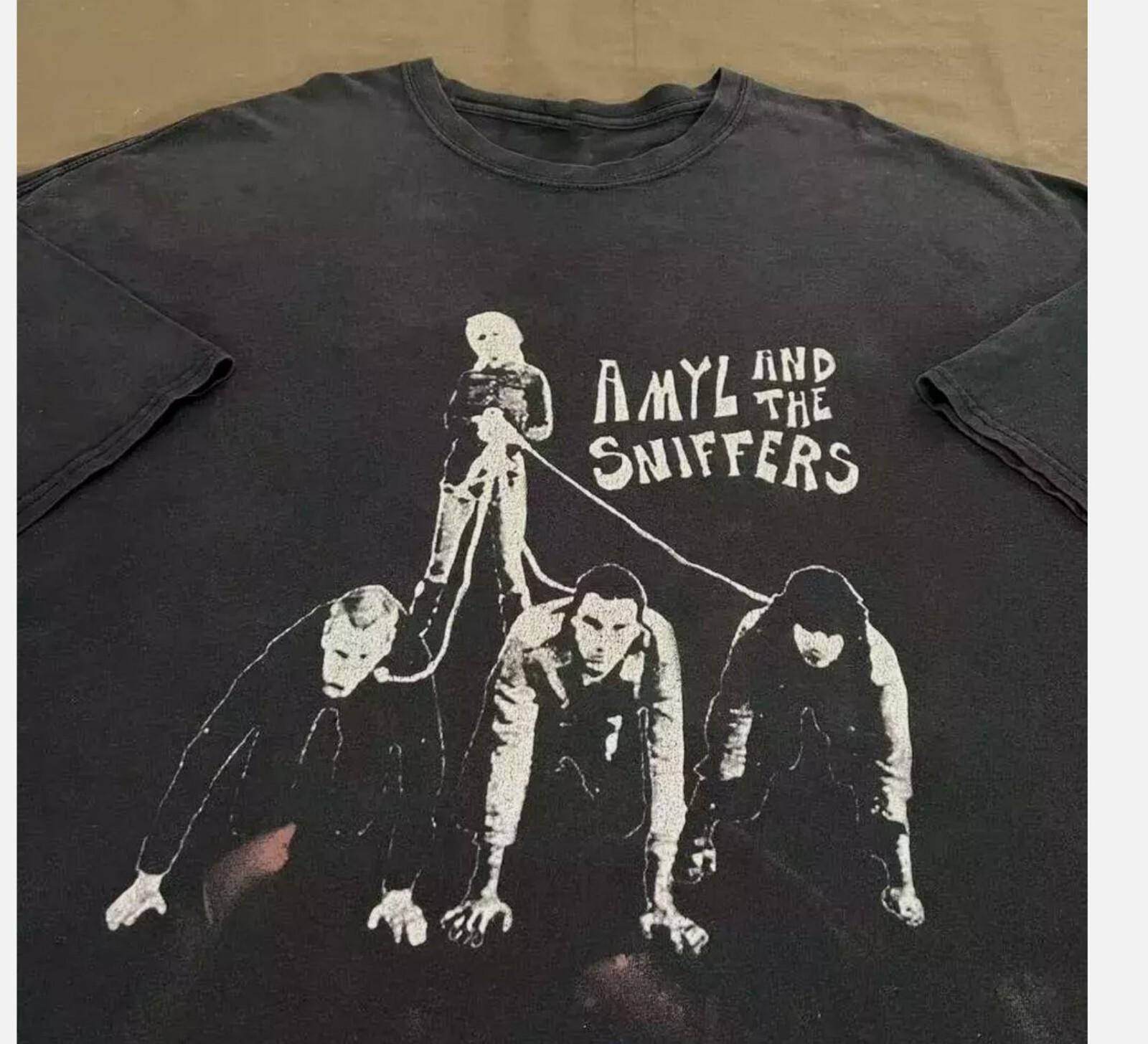 New Amyl and the Sniffers Punk Gift For Fans Unisex S5XL Shirt S