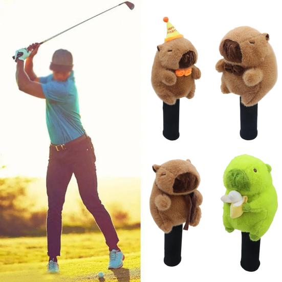 Husă de Pluș pentru Capul Clubului de Golf Capibara Păpușă Animal de Pluș Husă Protectoare pentru Capul Driverului de Lemn de Golf Accesorii de Golf Cadou pentru Bărbați Femei Golfer