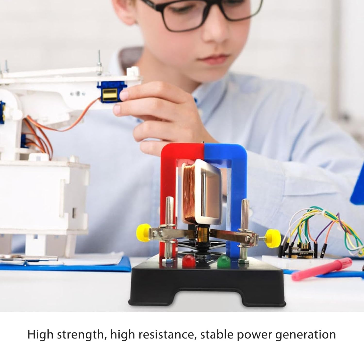 

Fafeicy Генератор с ручным приводом DIY Образовательная модель для обучения физике для учеников средней и старшей школы